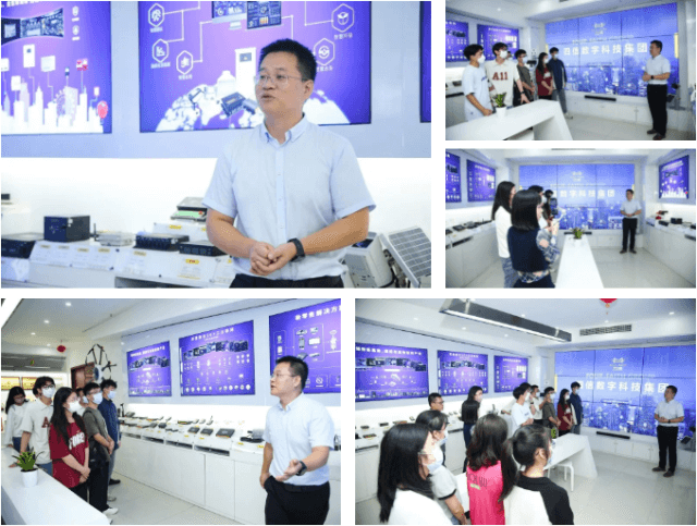 四信市場總監(jiān)張志坤熱情接待廈門理工學院一眾師生，并帶領大家參觀了四信集團展廳